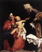 SARACENI, Carlo Madonna and Child with St Anne dt china oil painting artist